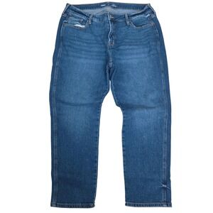 Old Navy Curvy Vintage Slim Jeans Womens 14 Petite High Rise Blue Stretch Denim